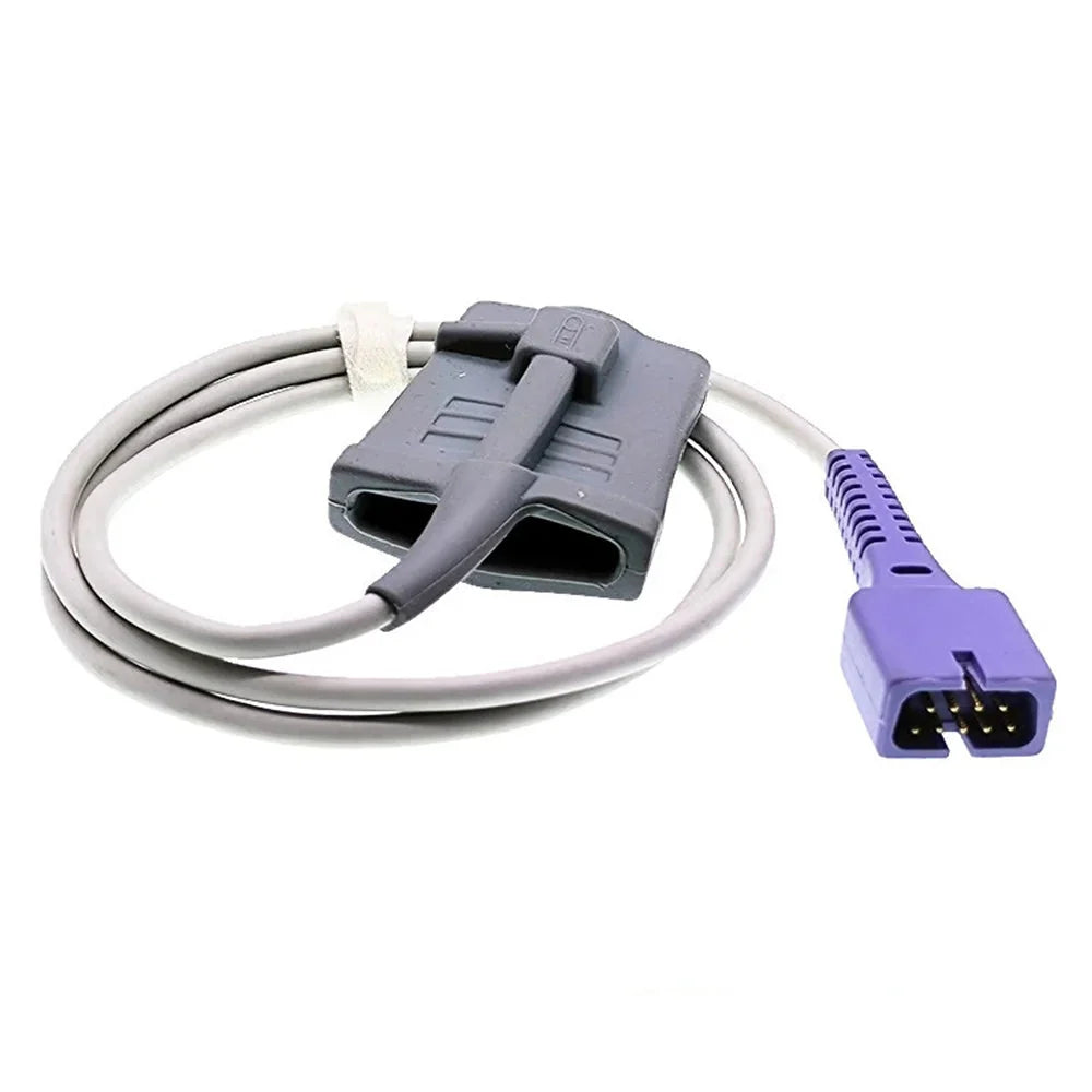 Nellcor DS-100A adult soft silicone SpO₂ sensor with 3.2 ft cable