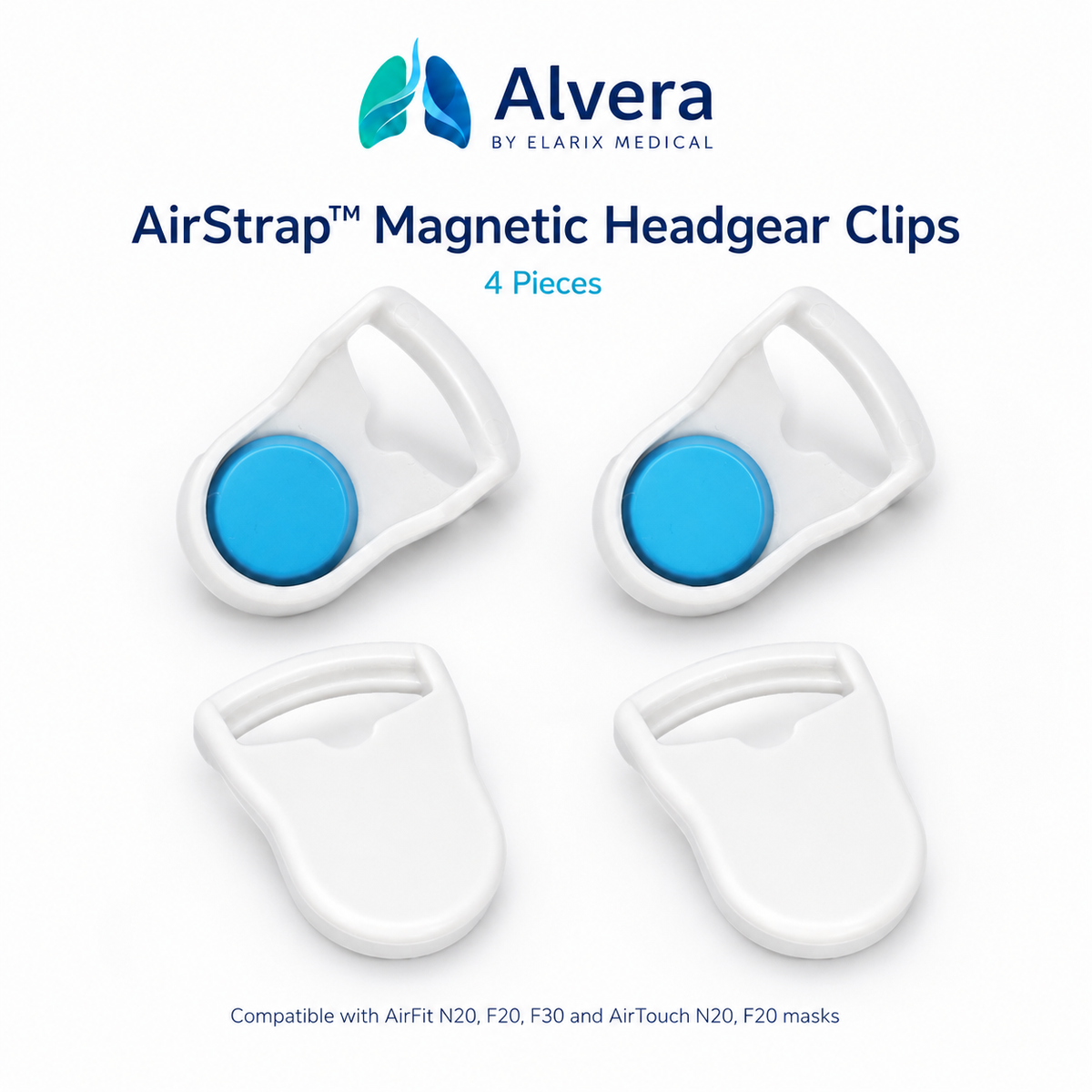 ALVERA AirStrap™ Magnetic Headgear Clips - 4 Pieces SelfiMed UK