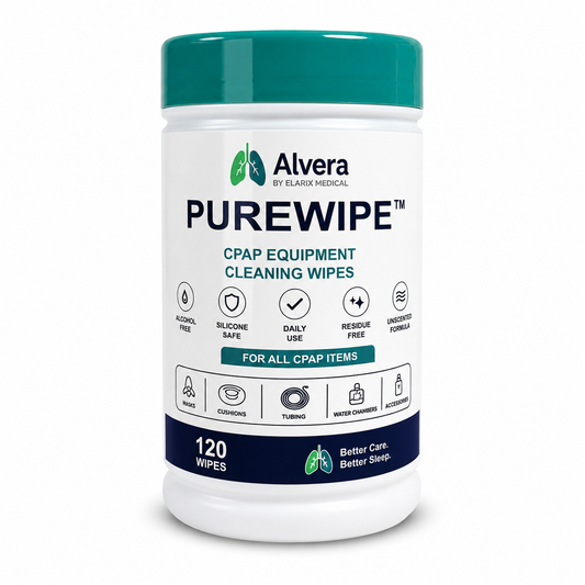 Decorative illustration for the article Alvera PureWipe CPAP Equipment: Common Mistakes and How to Avoid Them | Care Tips | Elarix Medical