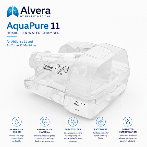 Alvera AquaPure 11 Humidifier Water Chamber for AirSense 11 and AirCurve 11 Machines